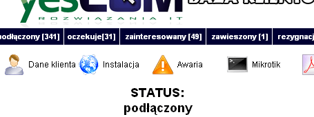 <b>yesCOM admin</b> {System wspierania obsługi klientów dla WISP}